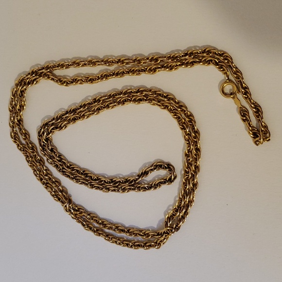 AJC Co. Vintage 12K Gold-Filled Rope Necklace - Picture 2 of 8